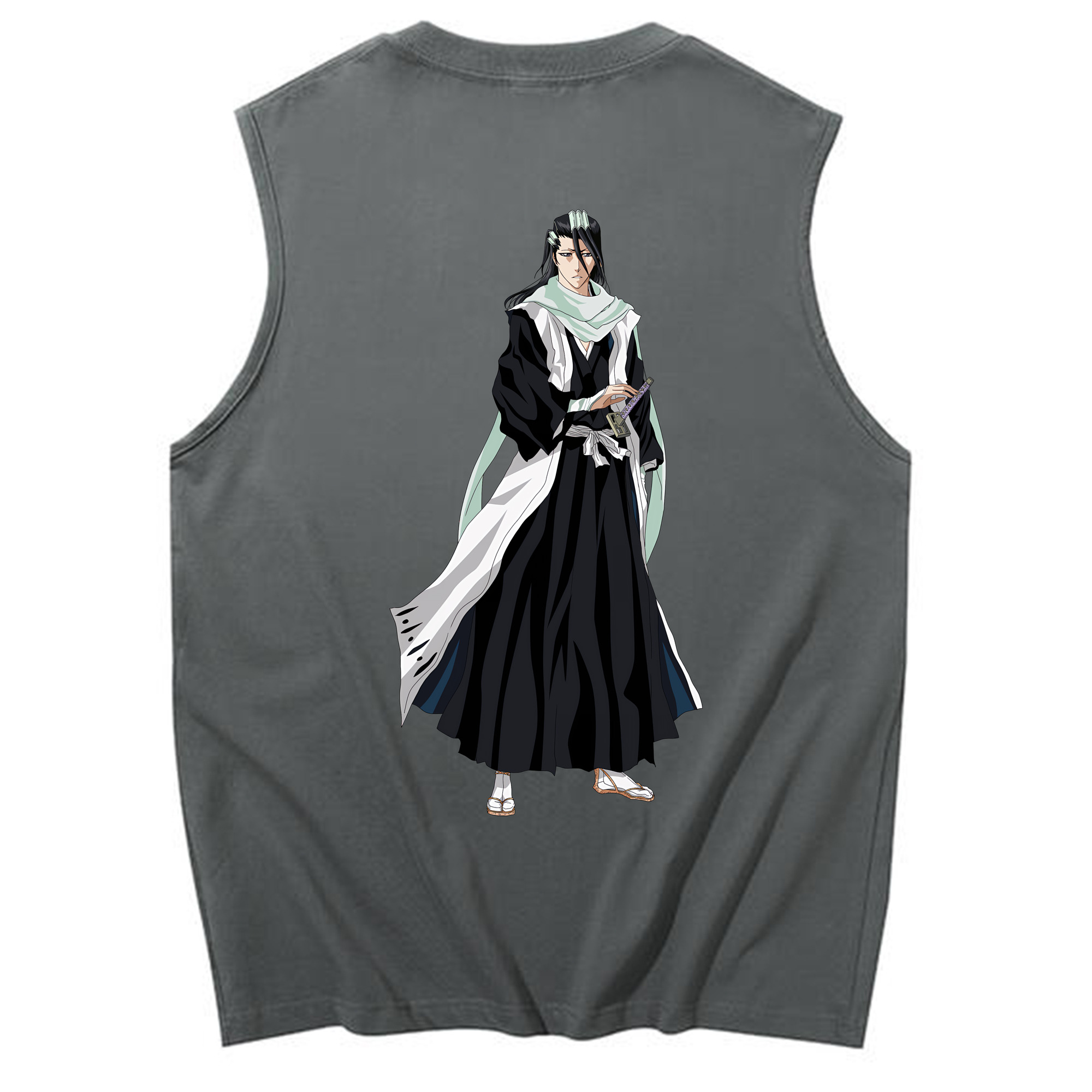 （画像用） ブリーチ くちき びゃくや BLEACH Kuchiki Byakuya コットン100％タンクトップ（背面プリント）
